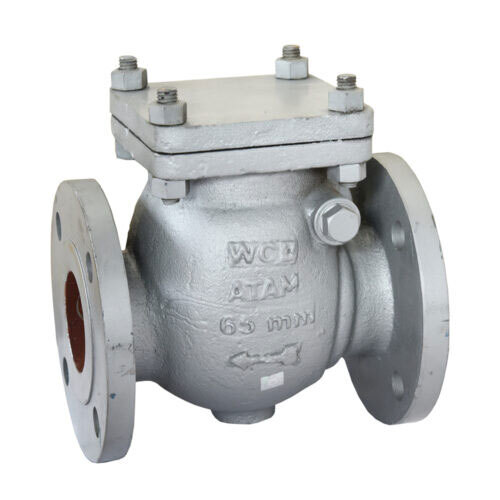 Cast Carbon Steel Swing Check Valve, Flanged Ends, Class-150 - Av290 - Color: Silver