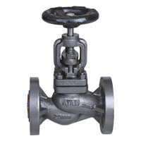 Cast Iron Globe Steam Stop Valve - Flanged Ends, Pn-10 | Grey, Standard Size, Industrial Water Usage