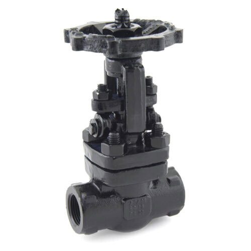 Drop Forged Steel Gate Valve, Screwed Ends, Class-800 - Av301 - Color: Black