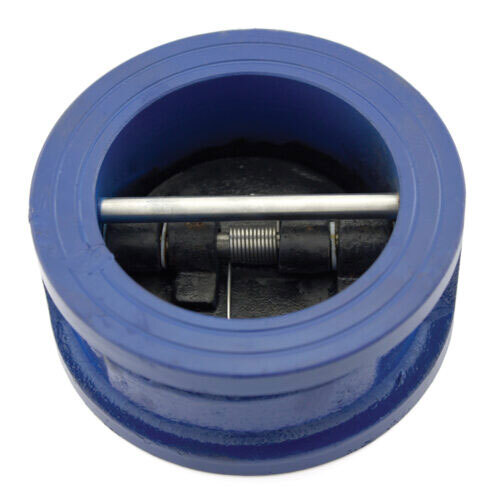 Cast Iron Dual Plate Check Valve, Class-125 - Av131 - Color: Black And Blue