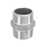 Av-535 Stainless Steel Reducing Hex Nipple, Pn-25 - Color: Silver