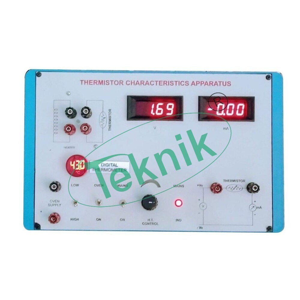 THERMISTOR CHARACTERISTICS APPARATUS WITH ALUMINUM PANEL & DIGITAL PANEL METERS