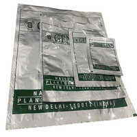 Printed Three Latered Aluminium Foil Pouch - Color: Silver