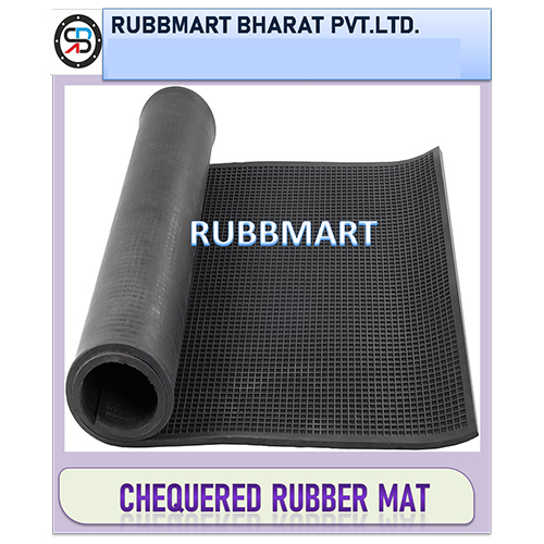 Chequered Rubber Mat - Color: Black