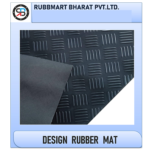 Design Rubber Mat - Color: Black