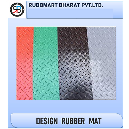 Design Rubber Mat - Color: Black