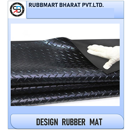 Design Rubber Mat - Color: Black