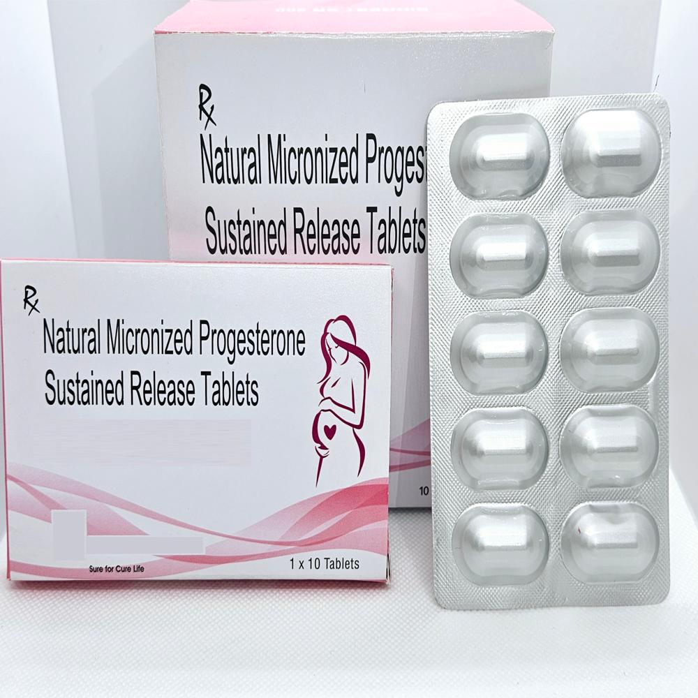 Progesterone Tablets - 200mg Natural Micronised Film Coated Sustained Release | Suitable For Hormonal Balance, Reproductive Health