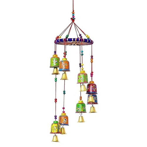 Window Hanging Bells Wind Chimes Showpiece - Color: Multicolor