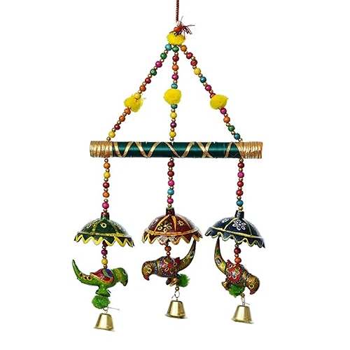 Handcrafted Rajasthani Bells Birds Design Wall Hanging