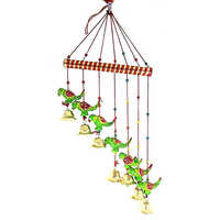 Full Door Wind Chime - Handmade Quality, Various Sizes Available, Multicolor With Embroidered Pattern, Attractive Design For Indoor/outdoor Use