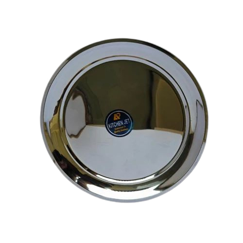 Stainless Steel Meenakshi Dinner Plate - Color: Silver