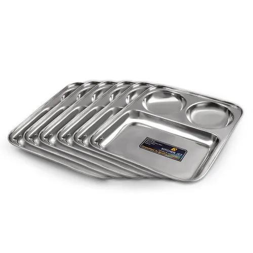 Stainless Steel Vatika Compartment Plate