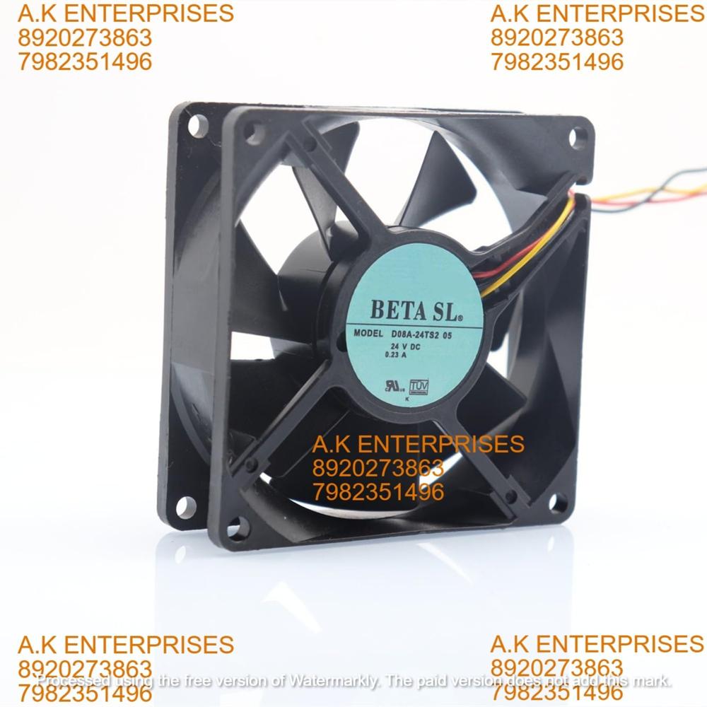 NIDEC DC24V 0.23A 3-Wire 80x80x25mm 8cm Inverter Cooling Fan D08A-24TS2 05