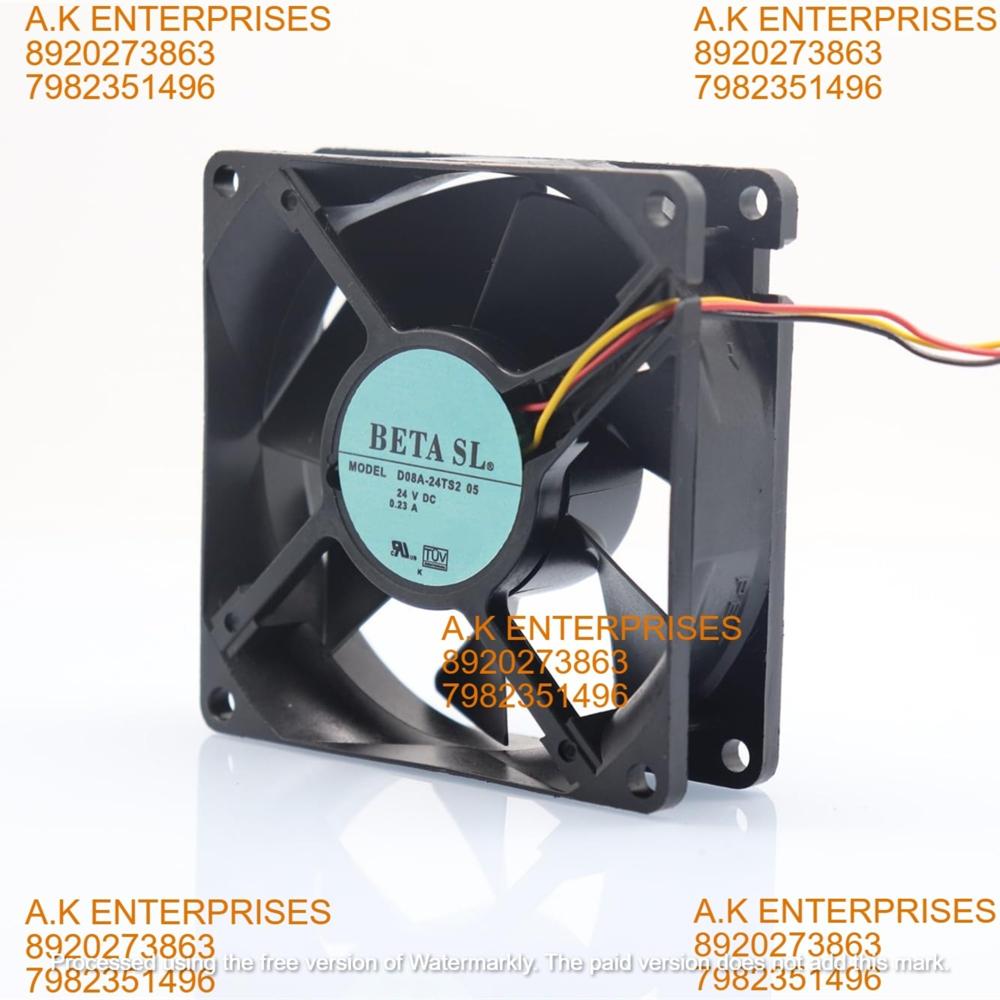 NIDEC DC24V 0.23A 3-Wire 80x80x25mm 8cm Inverter Cooling Fan D08A-24TS2 05