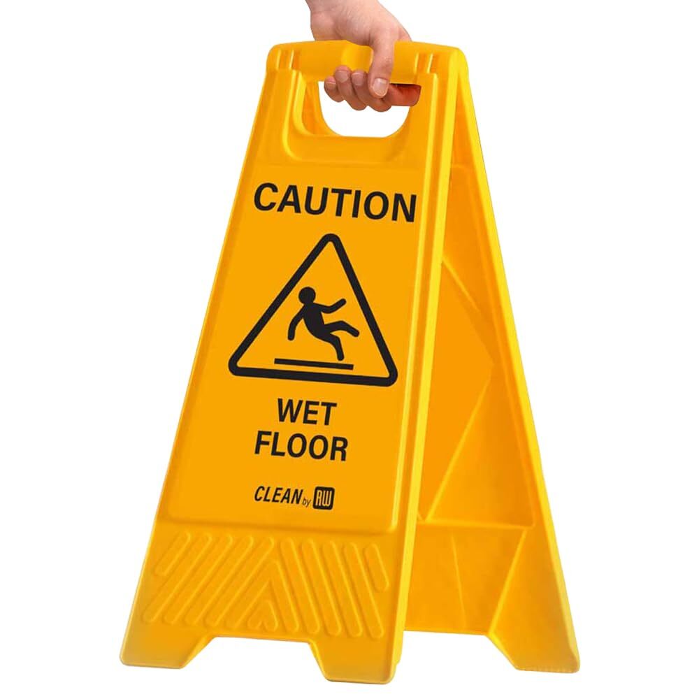 Caution Wet Floor - Yellow Double Sided Floor Sign