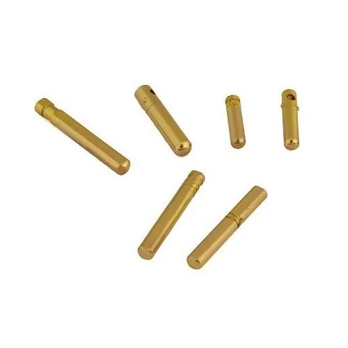 Brass Electrical Plug Pin - Color: Golden