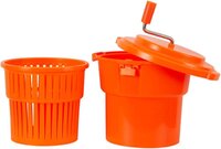 Green Manual Salad Spinner Bucket - Durable Food-safe Plastic , Large Capacity With Non-slip Base, Easy To Clean And Store, Versatile For Greens And Herbs