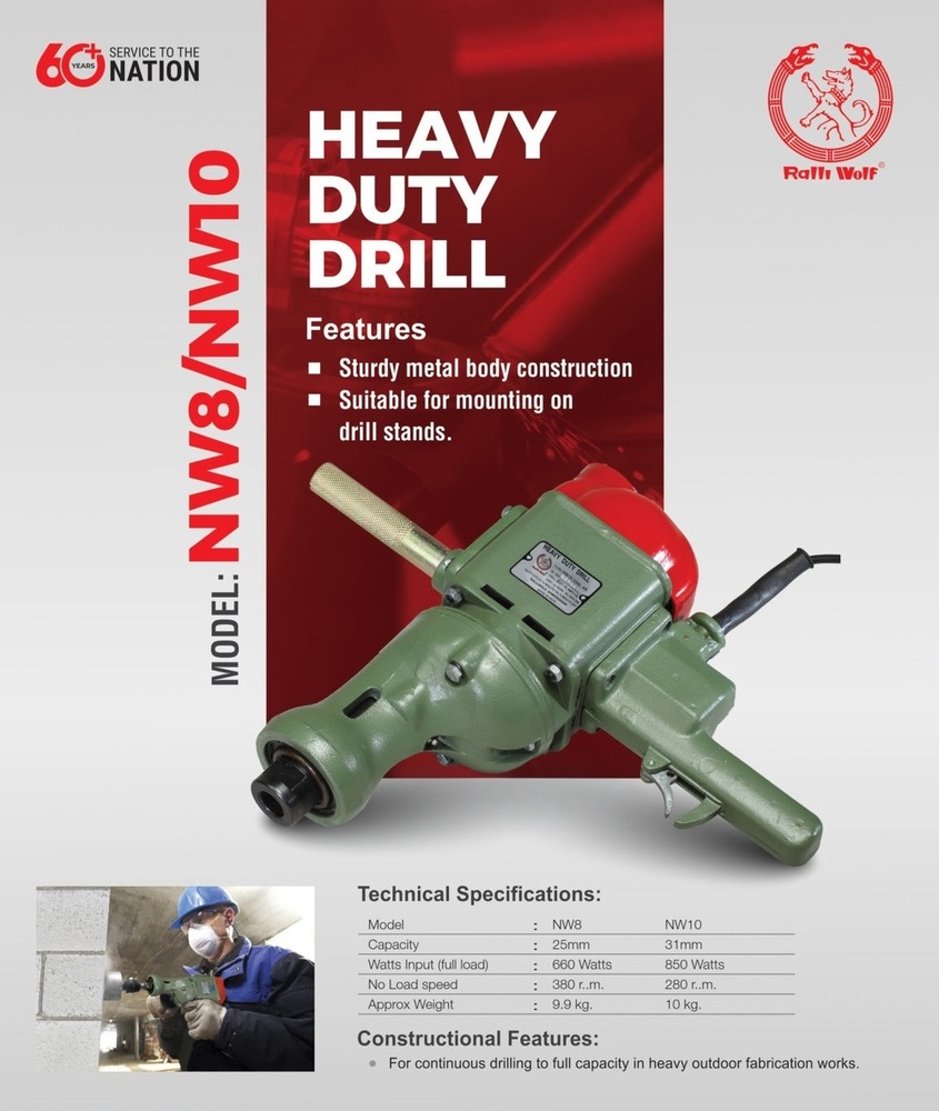 Ralli Wolf Heavy Duty Drill (NW8, NW10, 25mm)