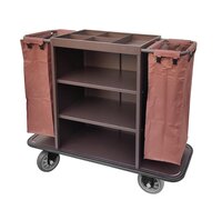 Stainless Steel Housekeeping Cart, Designed For Hotel Use - Durable, Multiple Compartments, Smooth Mobility, Tidy Appearance, Easy To Clean