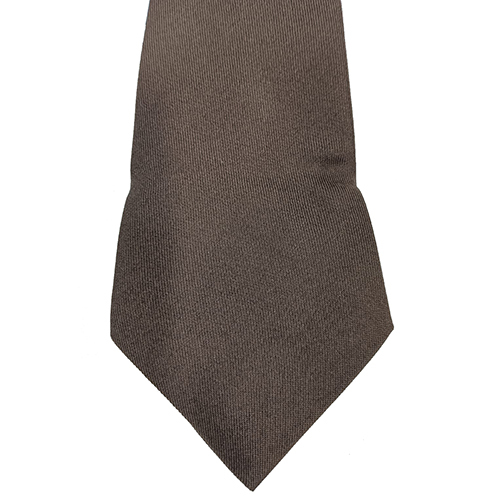 Coffee Brown Plain Polyester Fabric School Tie