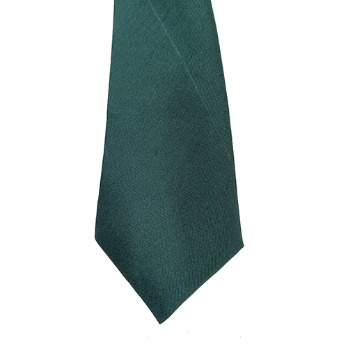 Green Plain Polyester Fabric School Tie