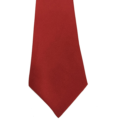 Red Plain Polyester Fabric School Tie