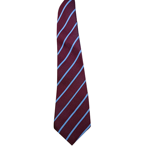 Maroon Sky Single Stripe Polyester Fabric School Tie - Feature: Good Quality