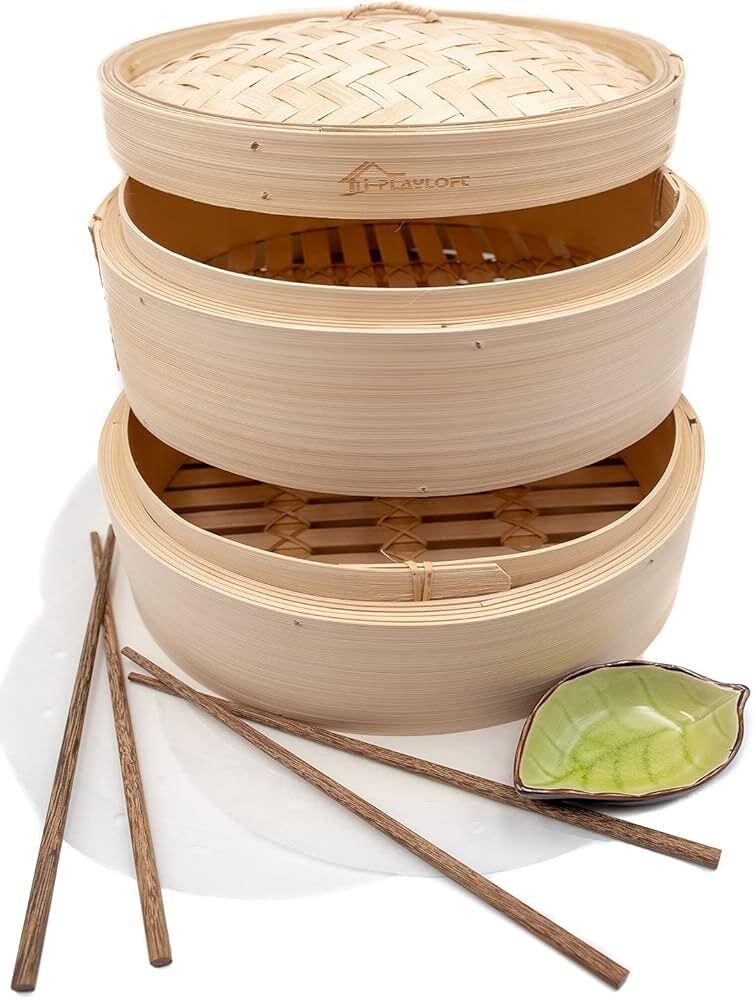 Natural Bamboo Dumpling Steamer - Air Fryer