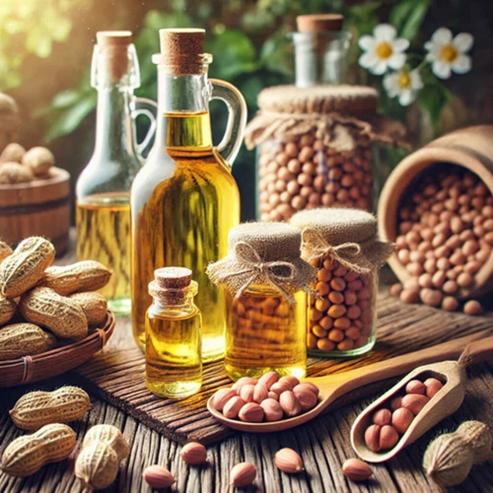 Ground Nut Edible Oil - Refined Fractionated Oil Available in 500ml 1L 2L 5L 15kg | Smooth Texture High Smoke Point Versatile Flavor