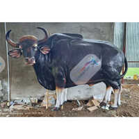 Fiber Bison Animal Statue