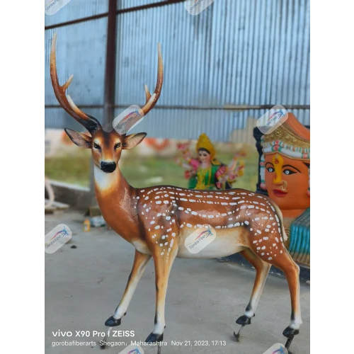 FRP  Fiber Male Axis Deer Statue