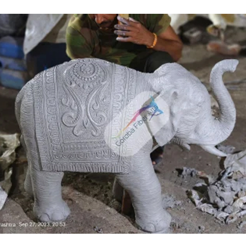 FRP  Fiber Small Decorative 2 feet Elephant Statue