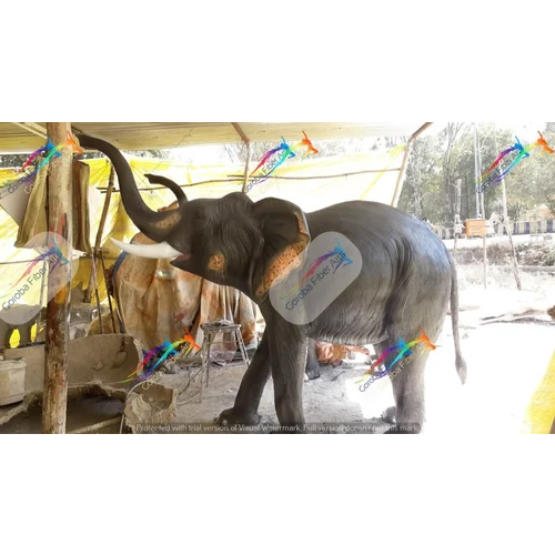 7 Feet FRP Fiber Elephant Statue
