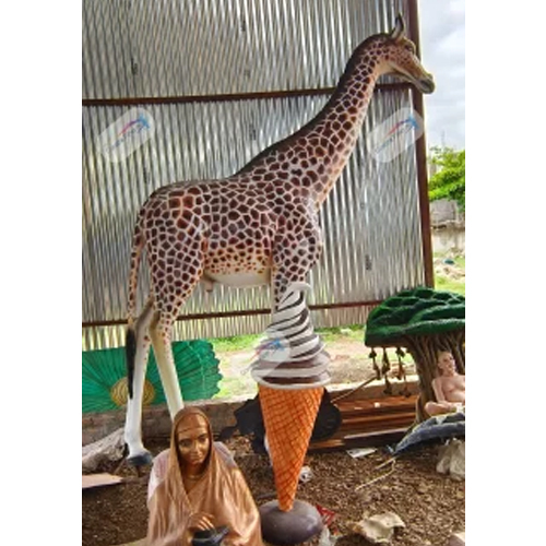 Giraffe Fiberglass Statue - Application: Exterior Decor