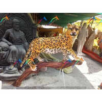 Fiber Leopard Statue