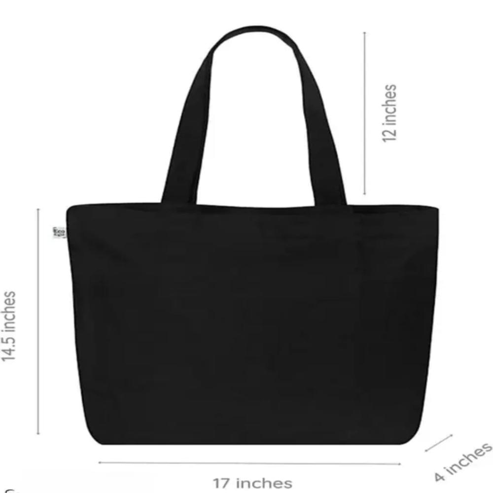 Canvas Tote Bag - Color: Black