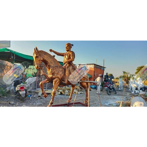 Chhatrapati Shivaji Maharaj Statue On Horse 8.25 Feet - Application: Interior Decor