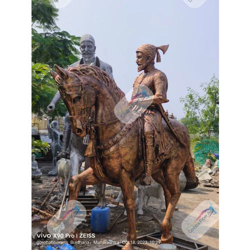Chhatrapati Shivaji Maharaj Statue On Horse 9.25 feet