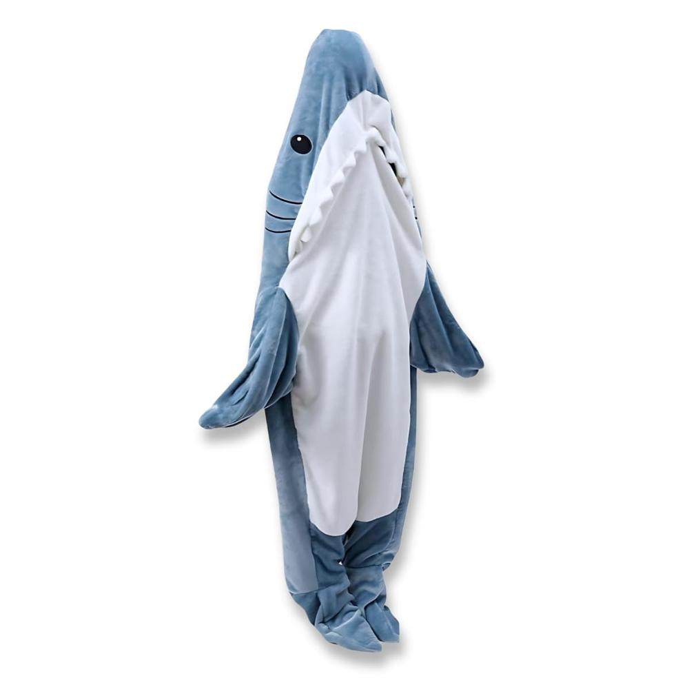 Plush Wearble Shark Blanket - Color: Multi