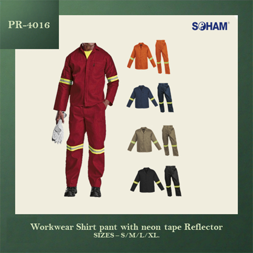 Industrial Reflective Safety Workwear With Neon Tape - Color: Different Available