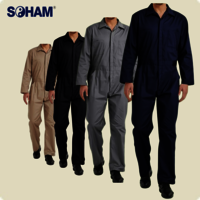 Pr-4001 Industrial Mechanical Coverall - Polyester Blend, Sizes S To 5xl, Colors Gray/black/navy/khaki | Durable Fabric, Washable, Unisex, With Functional Design