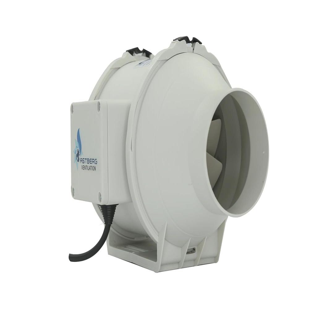 ASTBERG AF-100P 100mm/4 inch 198CMH/117CFM Inline fan Duct fan Inline Exhaust fan Silent fan