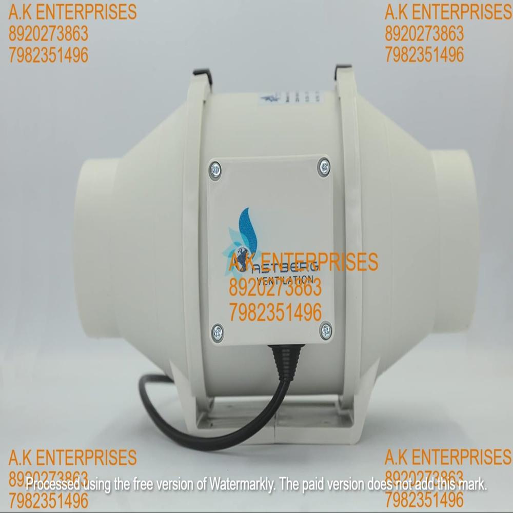ASTBERG AF-100P 100mm/4 inch 198CMH/117CFM Inline fan Duct fan Inline Exhaust fan Silent fan