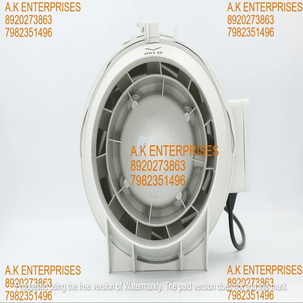 ASTBERG AF150 (150mm/6 INCH) 530Cmh/311Cfm Inline Exhaust Circular Inline Fan Fresh Air System White