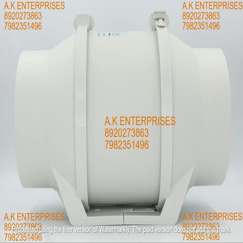 ASTBERG AF150 (150mm/6 INCH) 530Cmh/311Cfm Inline Exhaust Circular Inline Fan Fresh Air System White