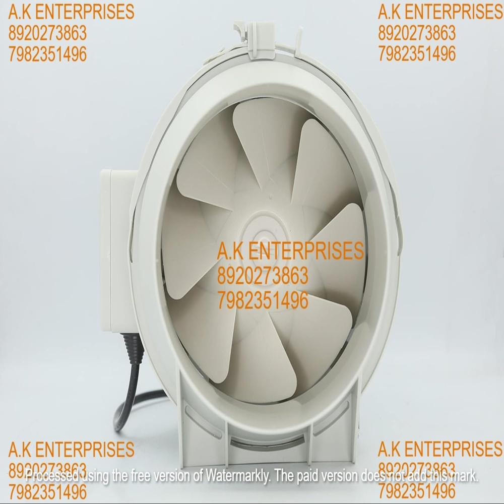 ASTBERG AF150 (150mm/6 INCH) 530Cmh/311Cfm Inline Exhaust Circular Inline Fan Fresh Air System White