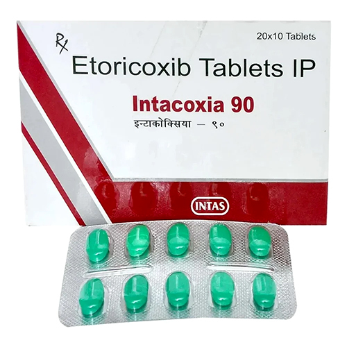 Etoricoxib Tablets IP - 90 mg Dosage, 20x10 Strips | General Medicine for Arthritis Relief, Suitable for Adults, Store at Room Temperature