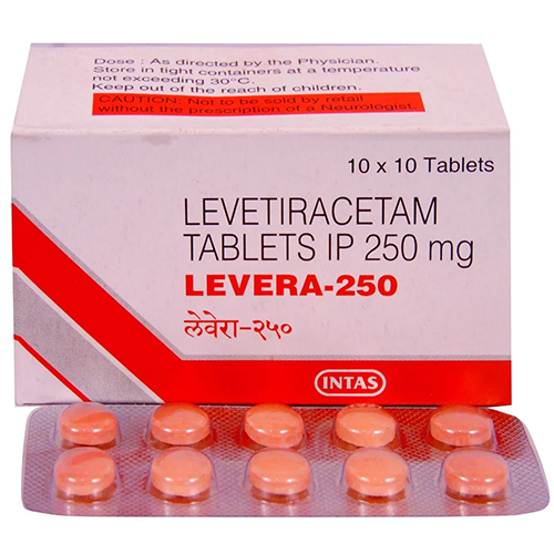 Levetiracetam - 250 Mg Tablets IP | 10 X 10 Strips, Adult Use, Room Temperature Storage, Anticonvulsant for Seizure Management