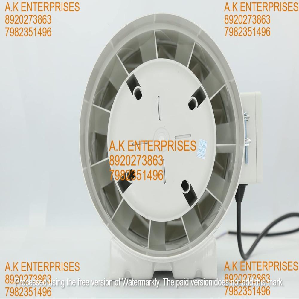 ASTBERG  AF200 (200mm/8INCH) (840CMH/494CFM) Silent Mix Flow Exhaust Inline  Fresh Air System